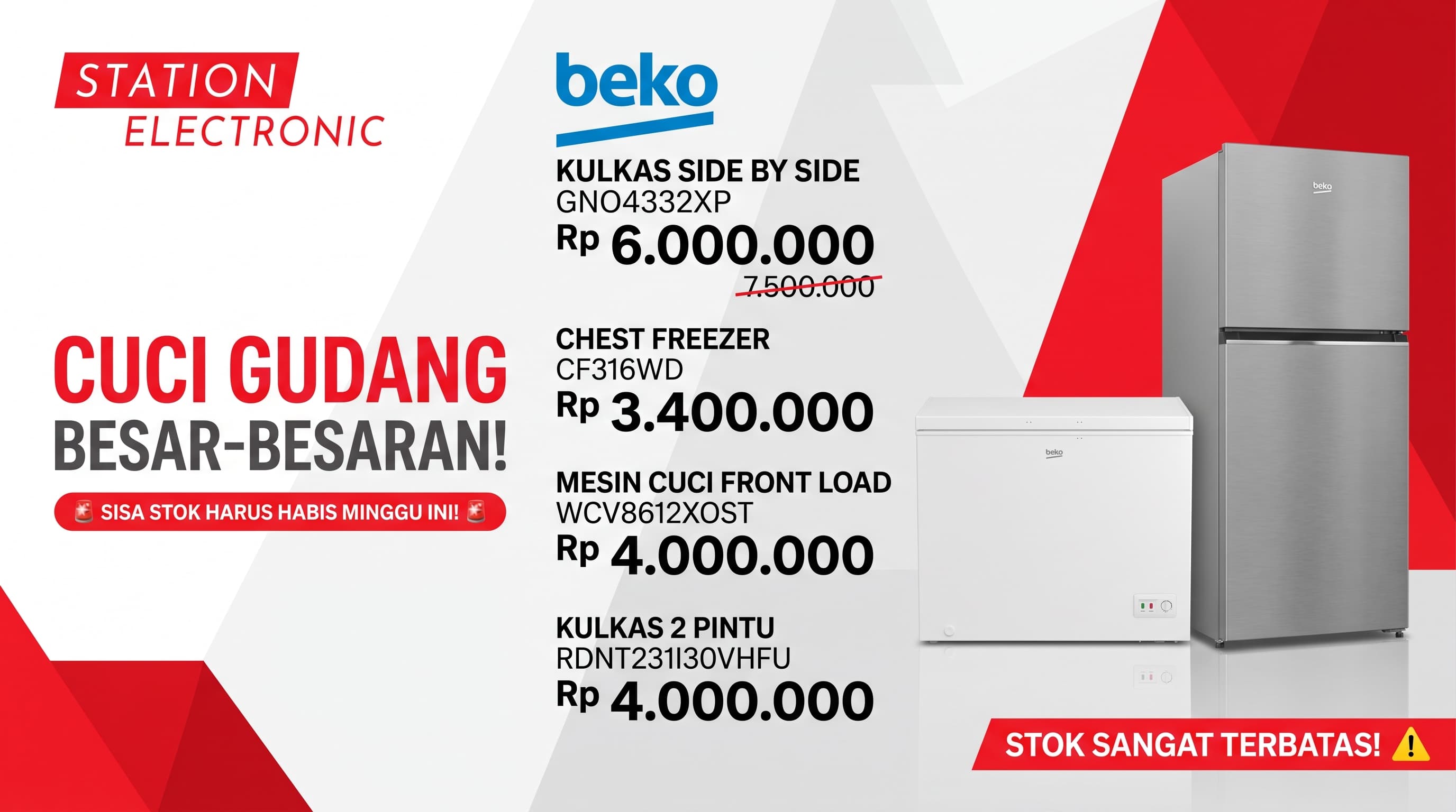 CUCI GUDANG PRODUK BEKO!